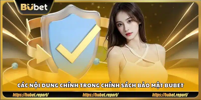 Nội dung trọng tâm của chính sách bảo mật Bubet